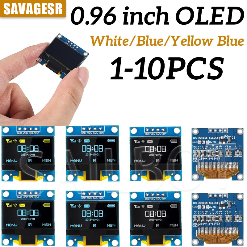 Home Automation Arduino - 1-10PCS 0.96 Inch OLED Display Module