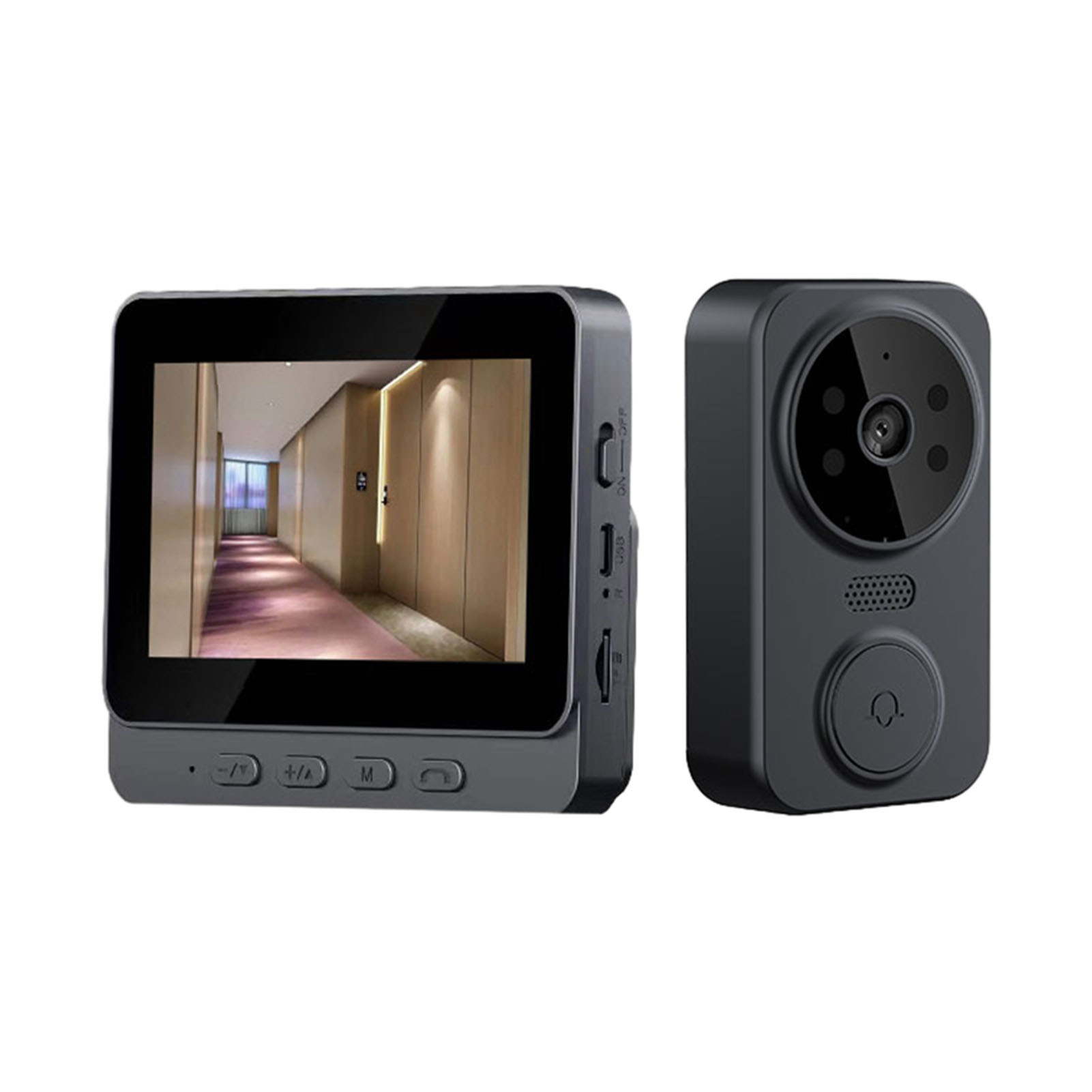 Smart Doorbell Wired - 4.3 Inch IPS Screen 2.4G Wireless