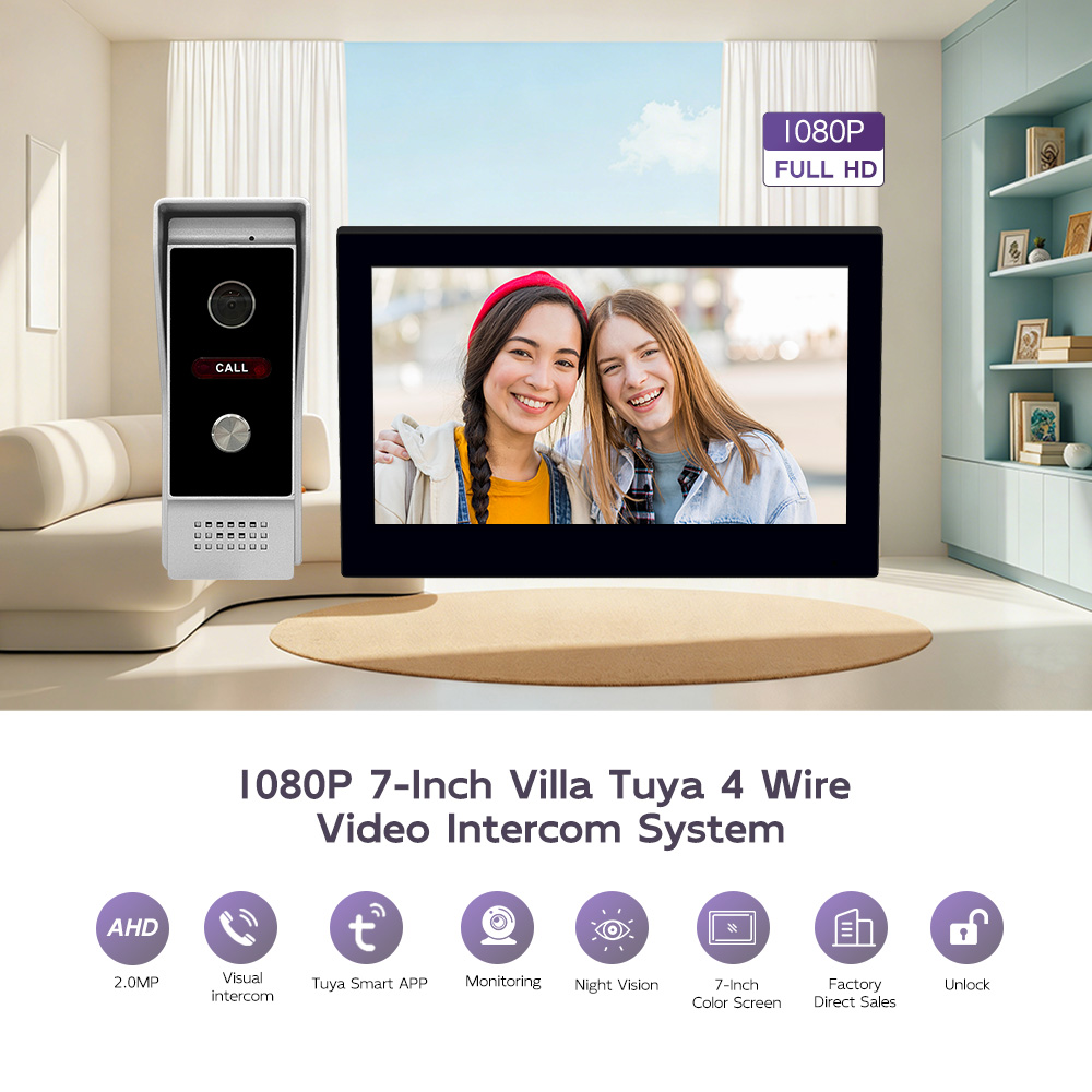 Smart Doorbell Wired - Wired Smart Video Doorbell Intercom System