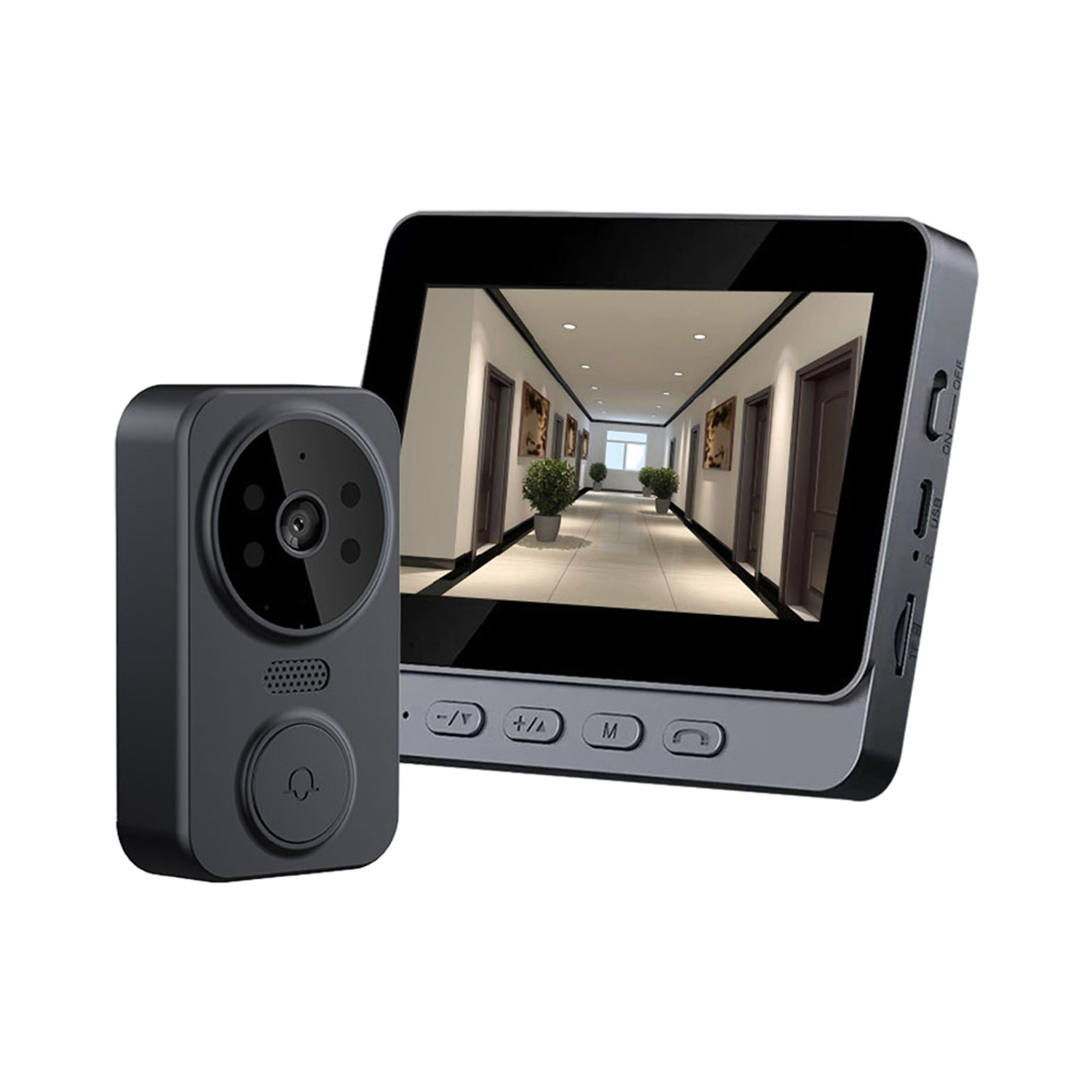 4.3 Inch IPS Screen 2.4G Wirel - Smart Doorbell Wired ulasan dan harga