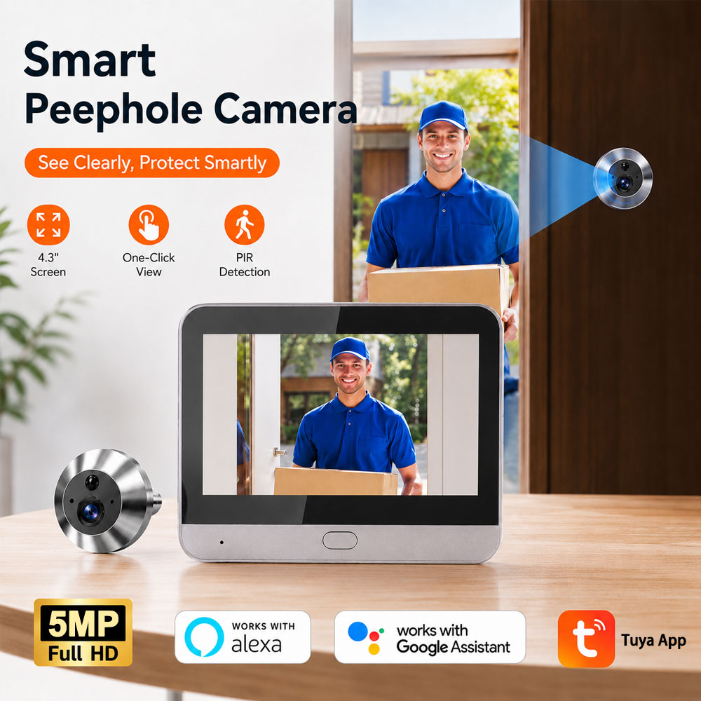 Tuya Smart 5MP 140° Wide View  - Smart Doorbell Wired ulasan dan harga