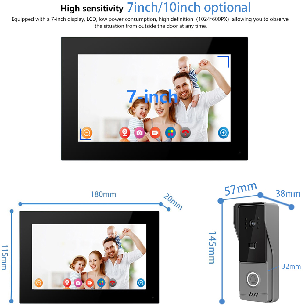 WiFi Touch Screen Intelligent  - Smart Doorbell Wired ulasan dan harga