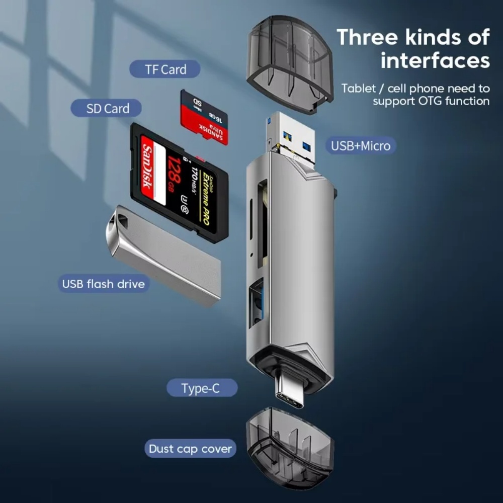 6‑in‑1 USB 3.0 OTG Card Reader - Home Assistant Sd ulasan dan harga